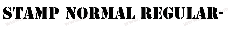 Stamp Normal Regular字体转换
